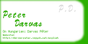 peter darvas business card