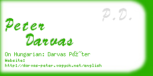 peter darvas business card